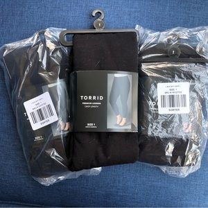 Three Pairs Size 1 Torrid Leggings Crop Length